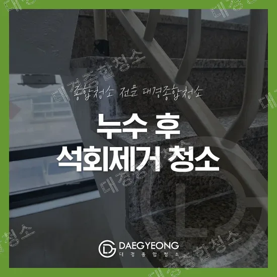 부평 빌라 계단청소 비용 건물 누수 후 생긴 석회 자국 제거 방법