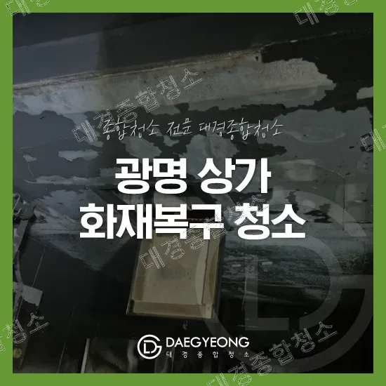 광명 화재청소 업체 이자카야 술집 상가 화재복구 비용