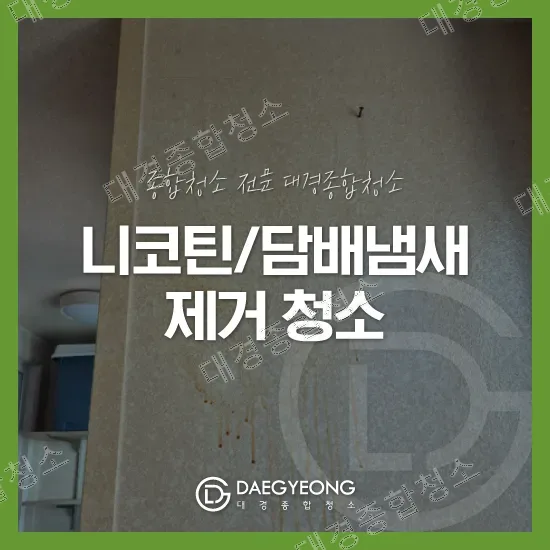 주안 니코틴제거 업체 오피스텔 담배냄새제거 특수청소 비용