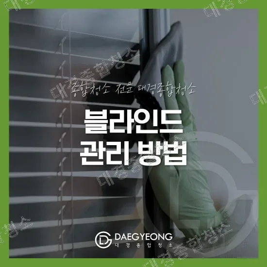 블라인드 종류에 따른 깔끔한 관리 방법!