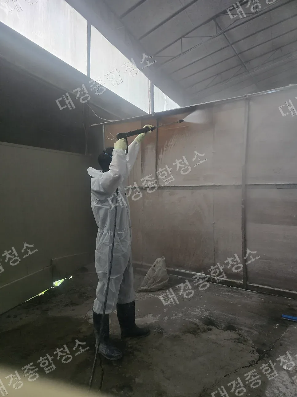 남동공단 석재가공 공장 퇴거청소 분진제거 과정