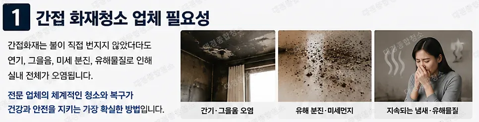 간접 화재청소업체 선정 시 알아야 할 기준 네 가지