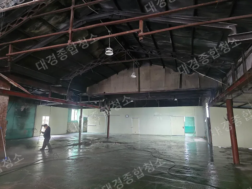 남동공단 석재가공 공장 퇴거청소 분진제거 과정