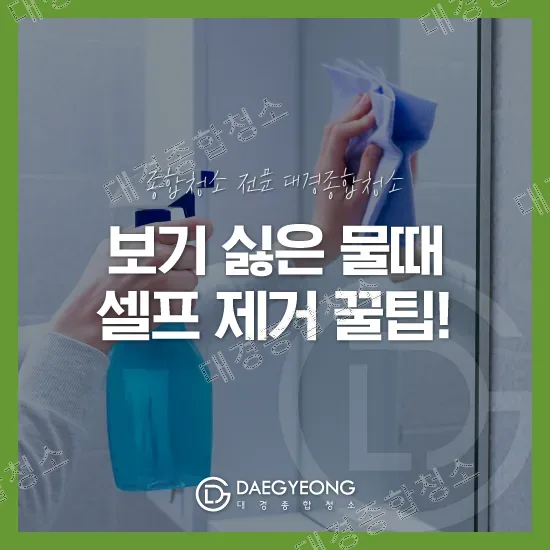 욕실에 생기는 불편한 손님, 셀프 물때 제거 꿀Tip!