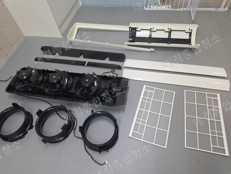 송도 애견호텔 애견유치원 스탠드 에어컨 분해청소, 누적된 털까지 완전 제거 방법