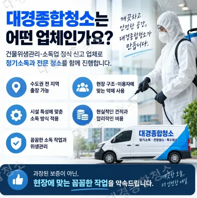 건물 및 시설 정기소독 작업, 어떤 과정으로 진행될까?