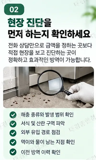해충방역업체 고르는 법｜견적보다 먼저 확인해야 할 기준