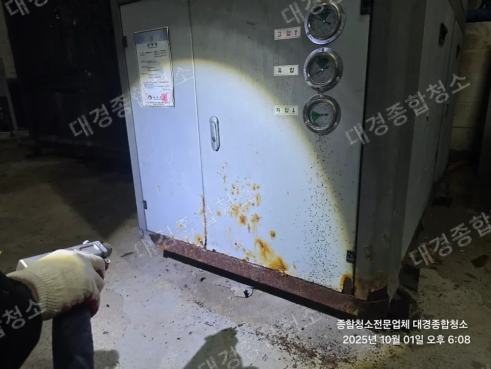 산업설비 녹제거 레이저 클리닝을 통한 특수청소 작업