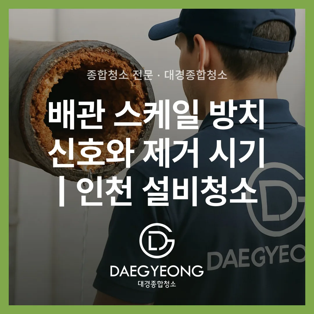 배관 스케일 방치 신호와 제거 시기 | 인천 설비청소