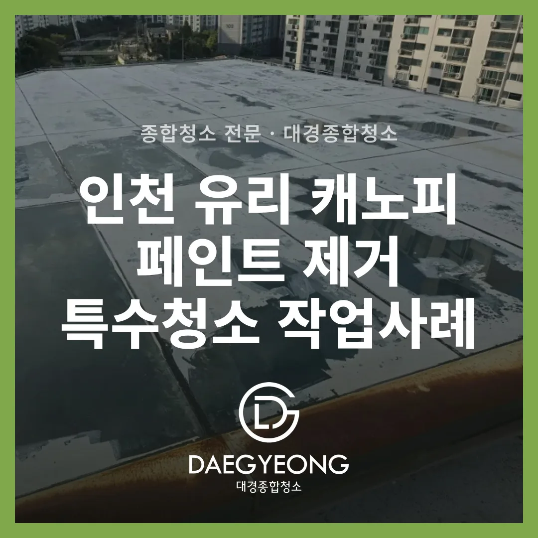오염된 유리 캐노피